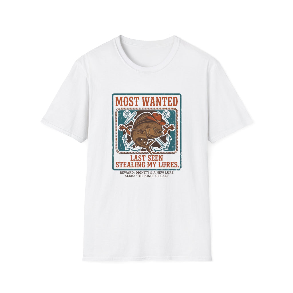 Most Wanted Fishing Shirt - "Last Seen Stealing My Lures" Tee