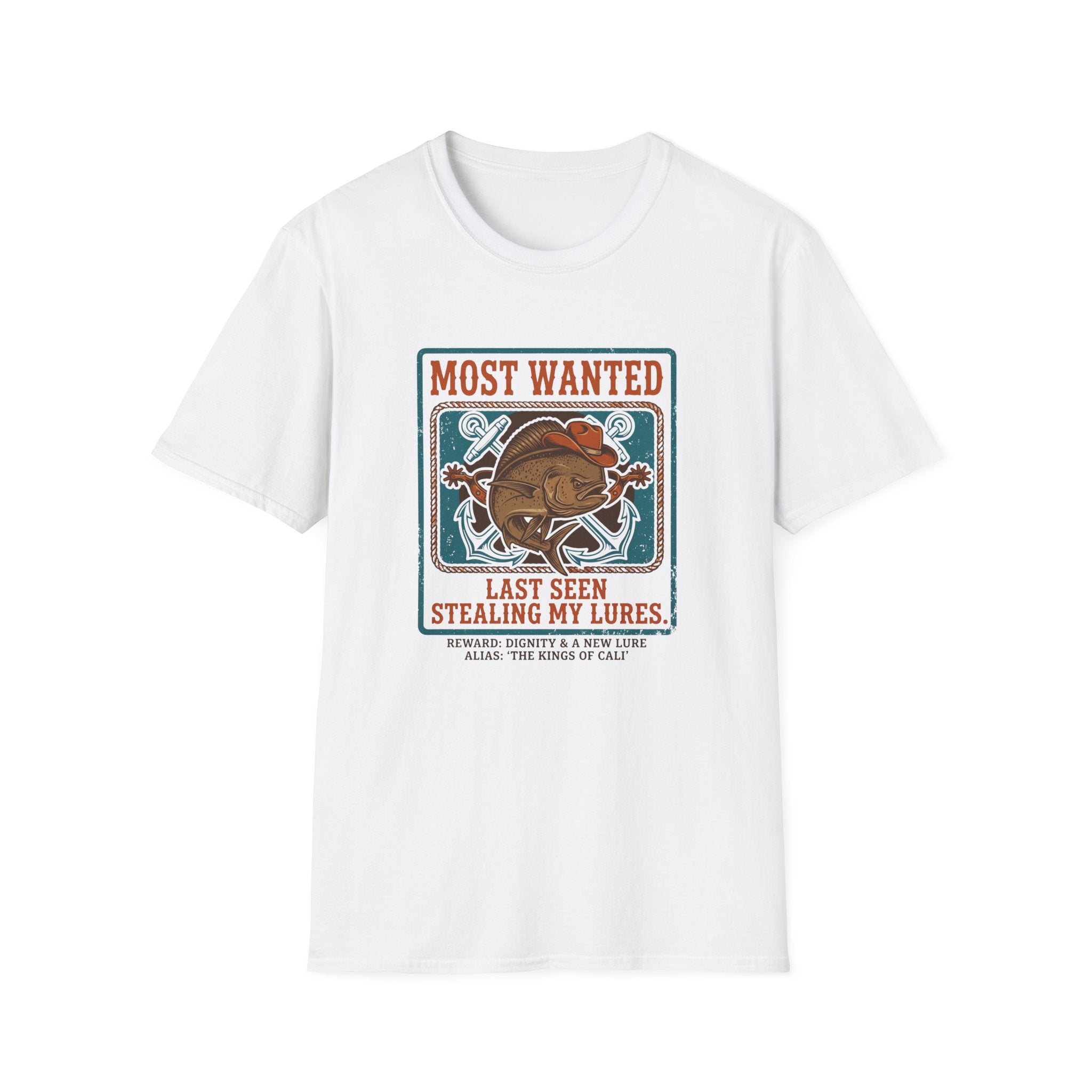 Most Wanted Fishing Shirt - "Last Seen Stealing My Lures" Tee
