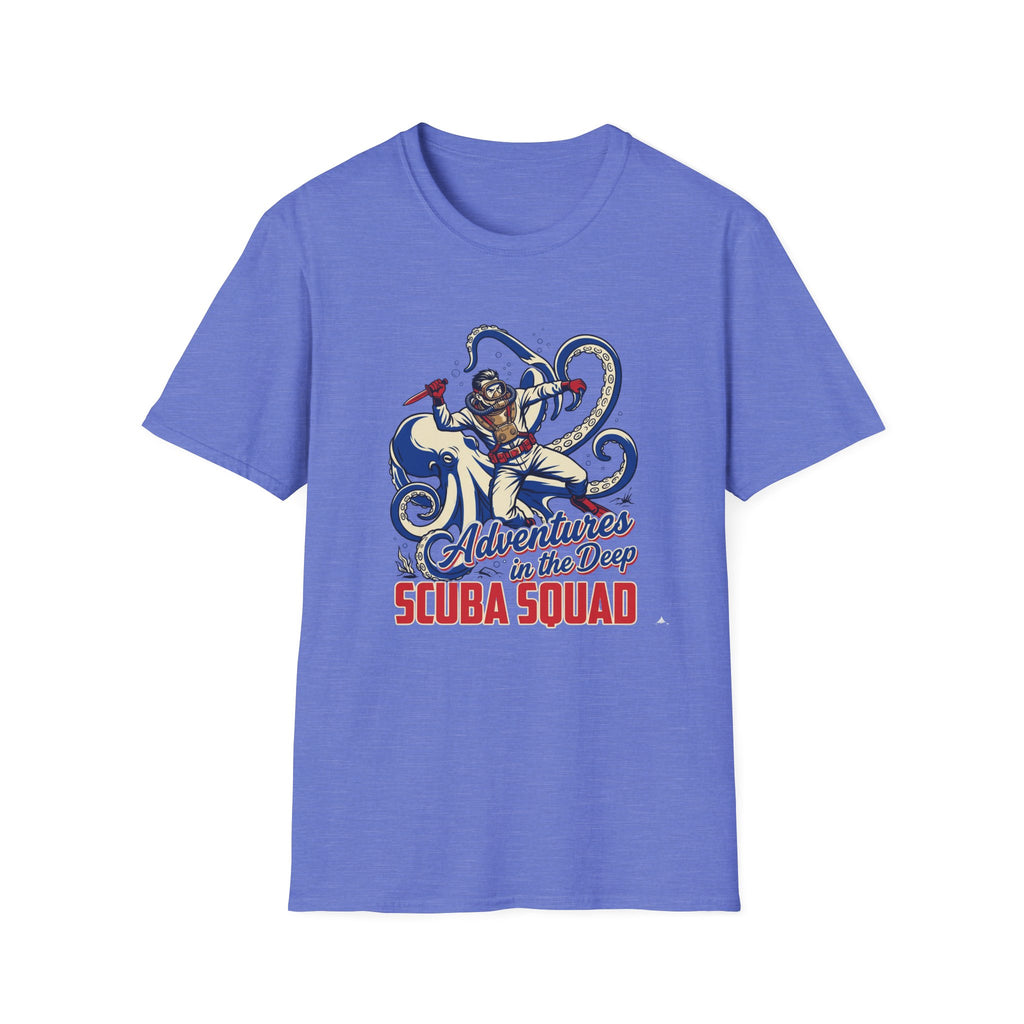 Scuba Squad T-Shirt — 'Adventures in the Deep' Vintage Diver Octopus Graphic Tee