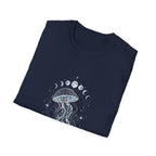 Moon Phase Jellyfish T-Shirt - Celestial Ocean Graphic Tee
