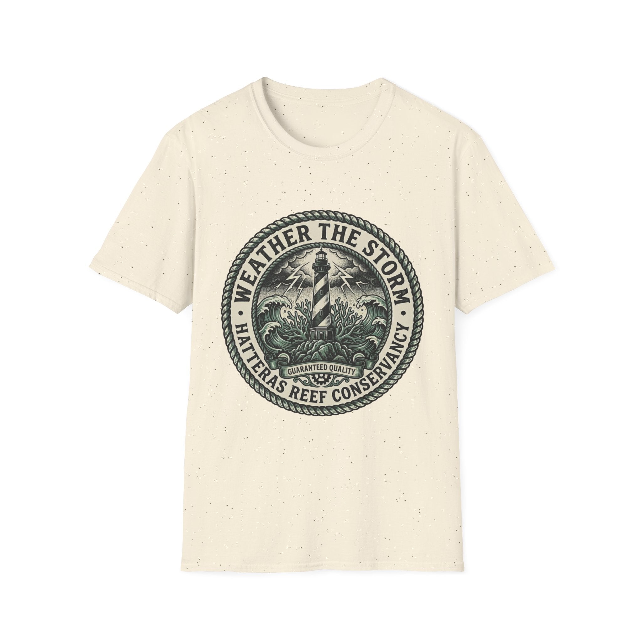Weather the Storm Lighthouse T-Shirt — Coastal Conservation Graphic Tee