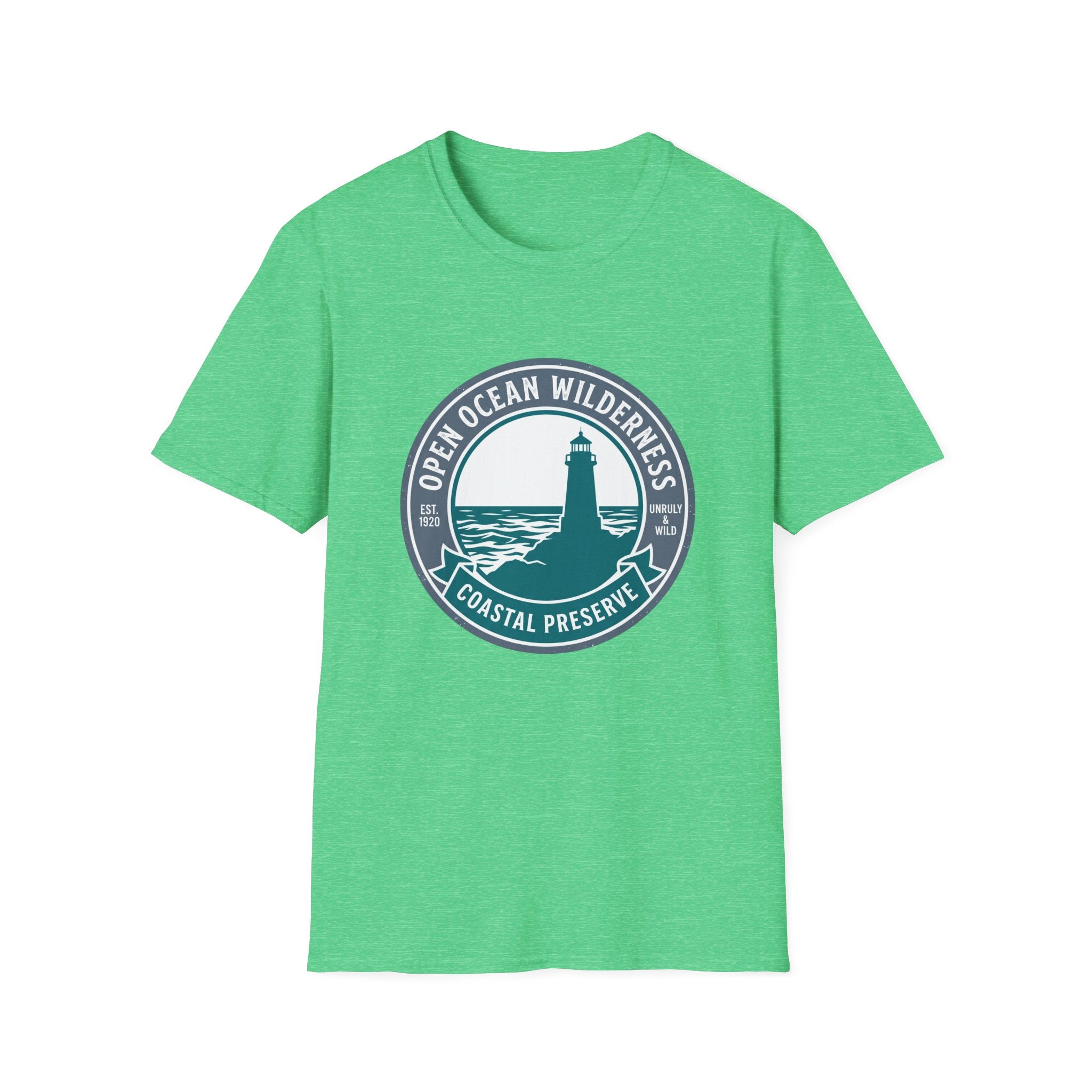 Coastal Preserve Lighthouse T-Shirt — Open Ocean Wilderness Graphic Tee