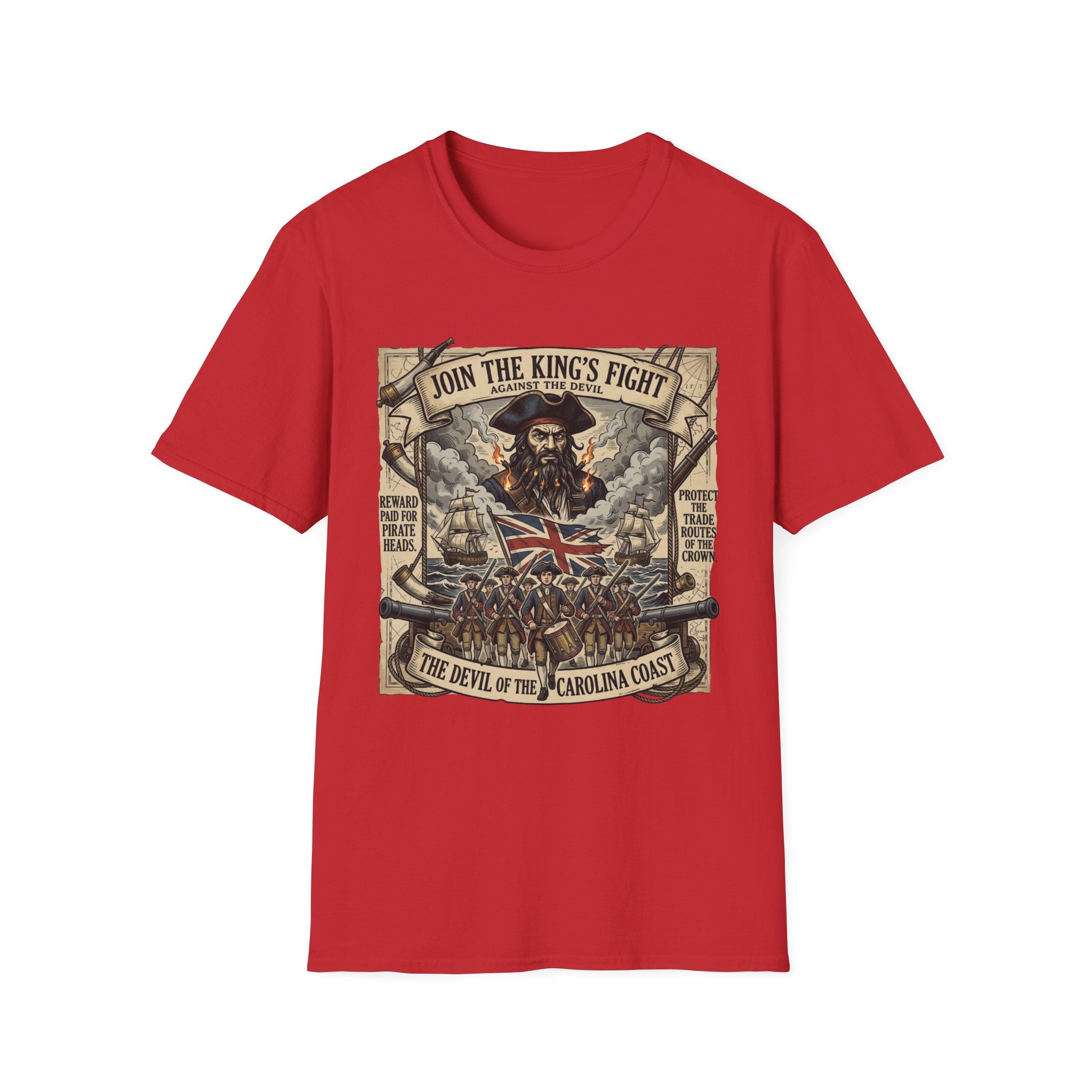 Pirate Propaganda T-Shirt — "Join the King's Fight" Vintage Nautical Design