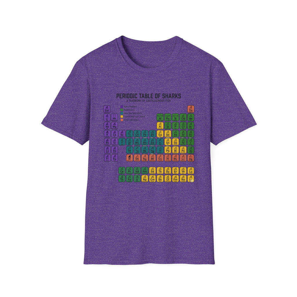 Periodic Table of Sharks T-Shirt — Graphic Shark Species Chart Tee