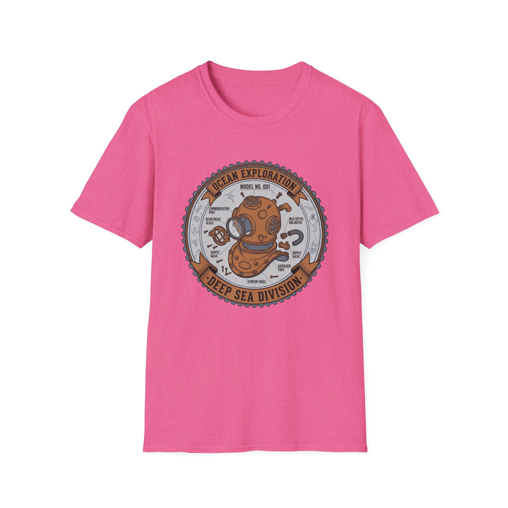 T-shirt Deep Sea Division — Exploration océanique Vintage Casque de plongée