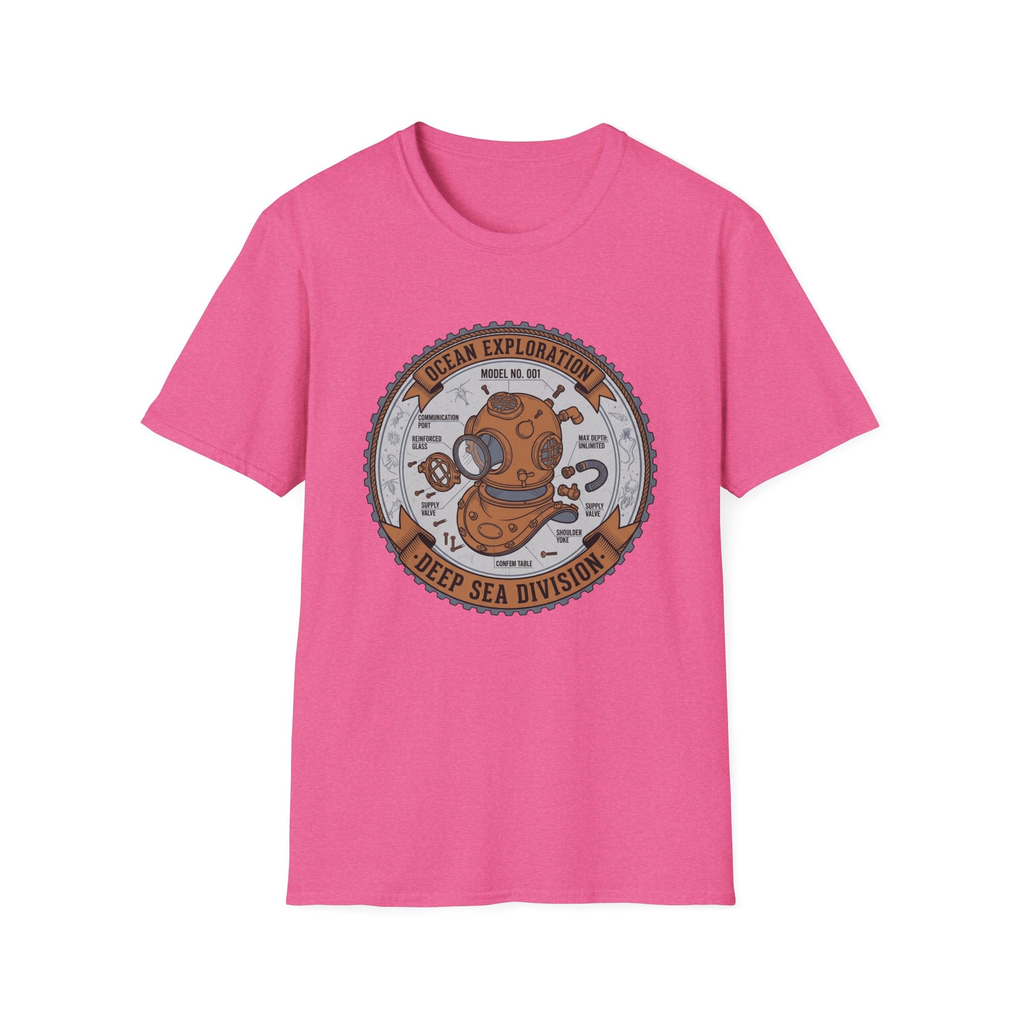 Deep Sea Division T-Shirt — Ocean Exploration Vintage Diving Helmet Tee