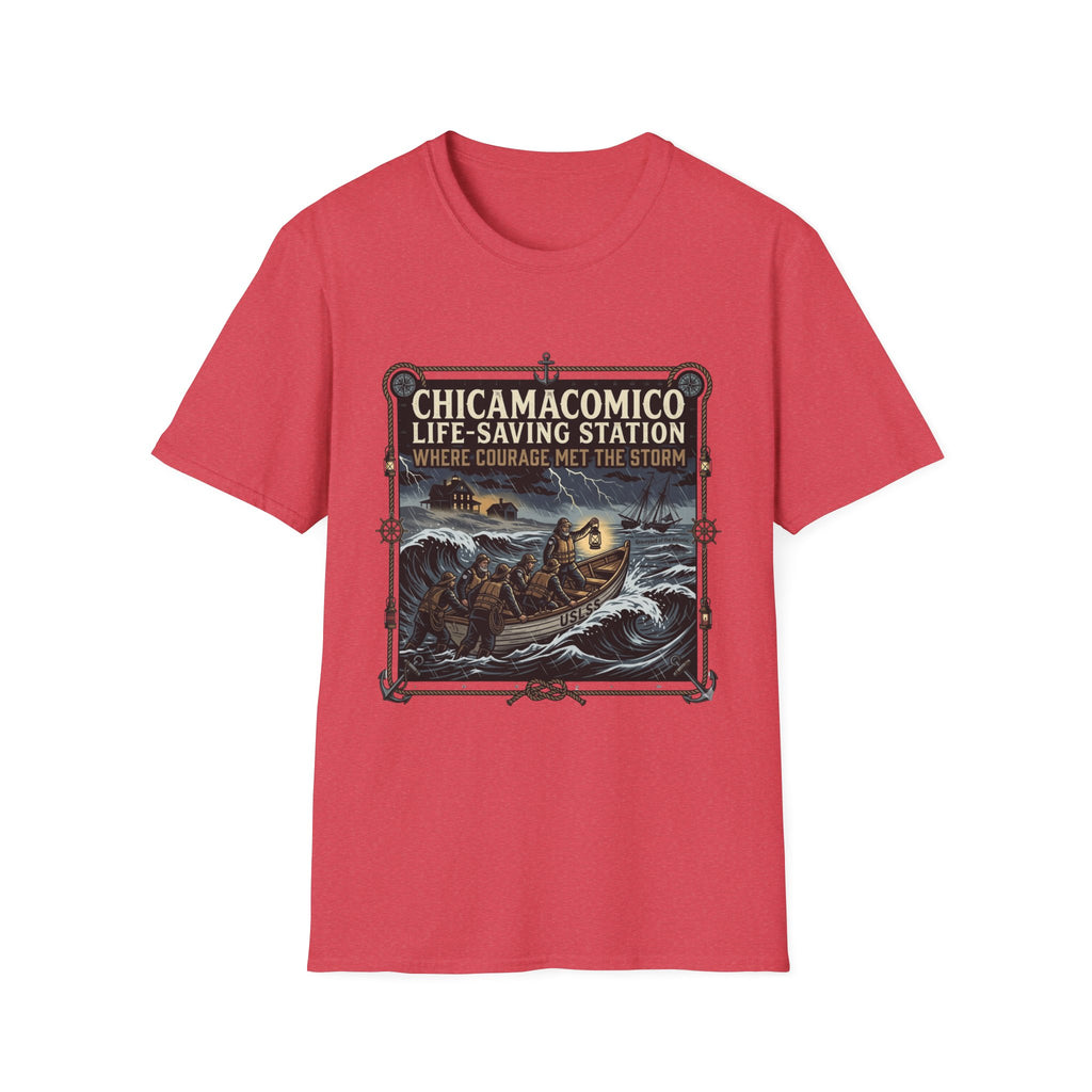 Chicamacomico Life‑Saving Station T-Shirt — 'Where Courage Met the Storm' Vintage Rescue Tee