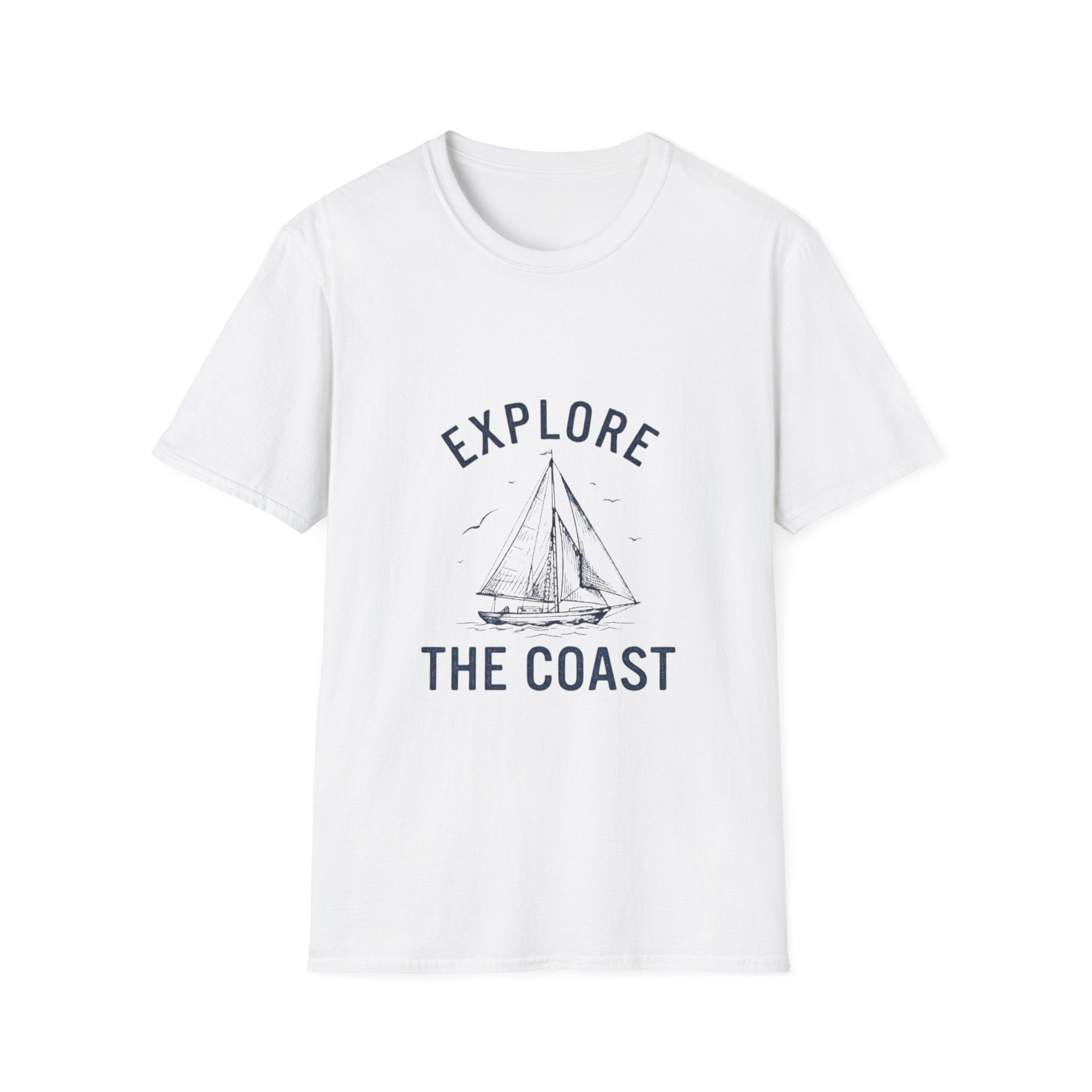 Explore The Coast Sailboat T-Shirt — Nautical Adventure Tee