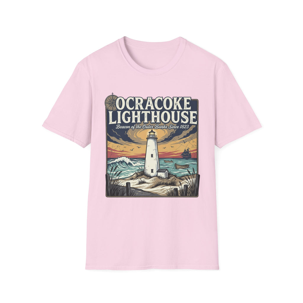 Ocracoke Lighthouse T-Shirt — Vintage Coastal Beacon Tee