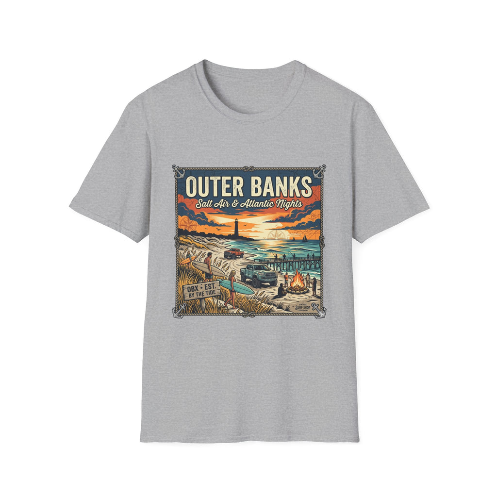 Outer Banks T-Shirt — 'Outer Banks: Salt Air & Atlantic Nights' Vintage Coastal Tee