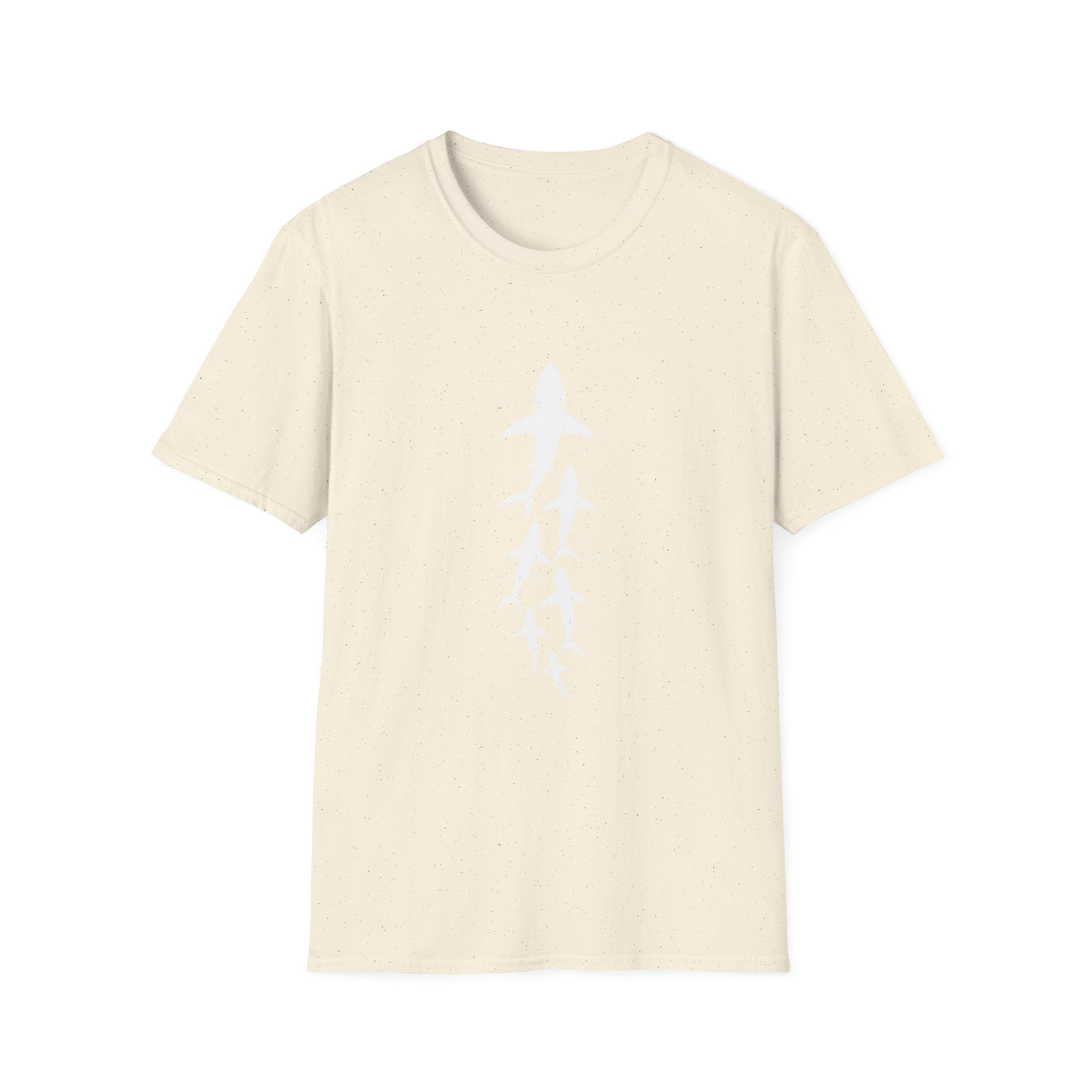 Shark Family Graphic T-Shirt — Vertical White Sharks Design