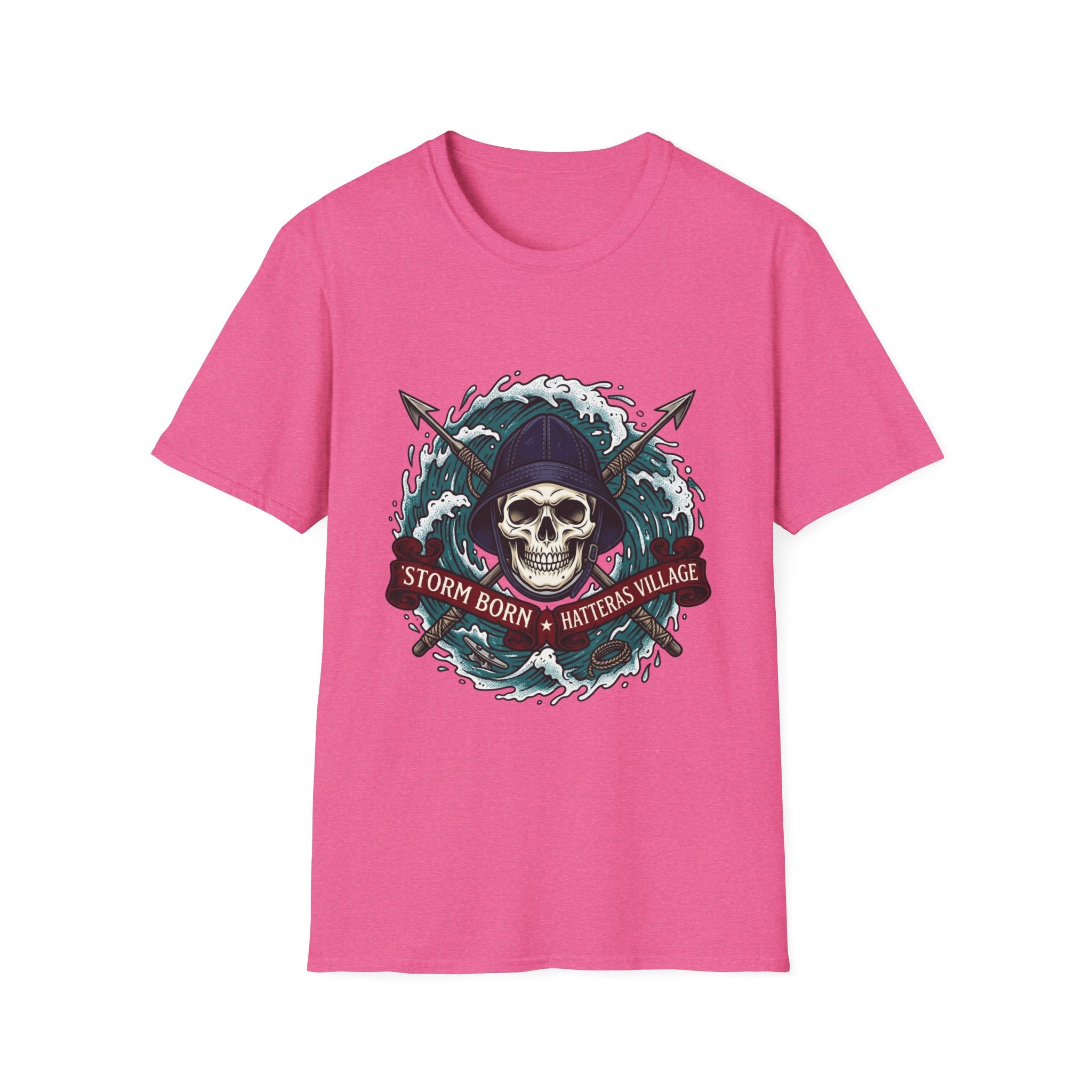 Skull Mariner T-Shirt — "Storm Born, Hatteras Village" Nautical Graphic Tee