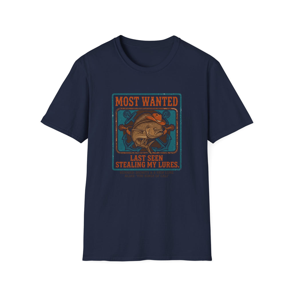 Most Wanted Fishing Shirt - "Last Seen Stealing My Lures" Tee