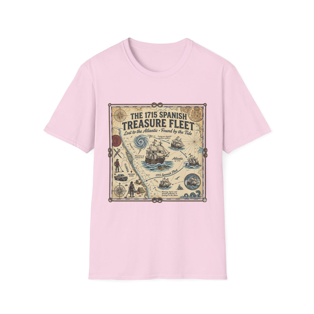 Treasure Fleet T-Shirt — 1715 Spanish Shipwreck Map Vintage Dive Tee