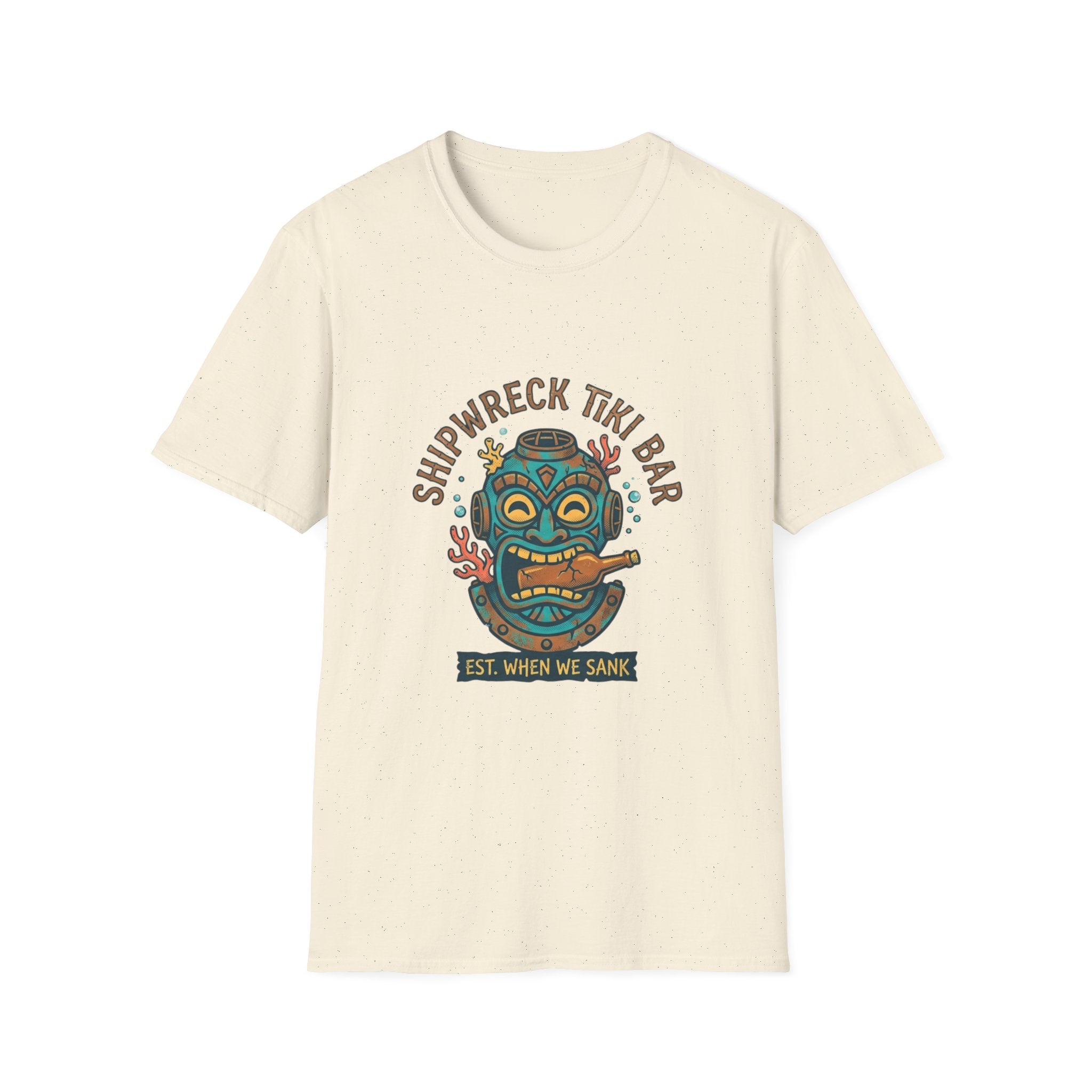 Shipwreck Tiki Bar T-Shirt — Retro Tropical 'Est. When We Sank' Graphic Tee