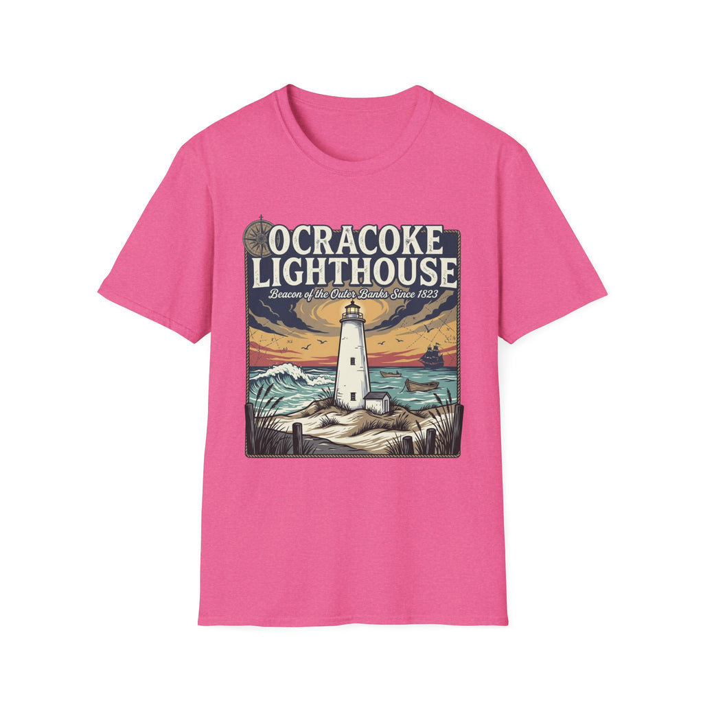 Ocracoke Lighthouse T-Shirt — Vintage Coastal Beacon Tee