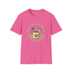 Beach Coffee T-Shirt — "Mornings at the Beach: Sunshine & Caffeine"