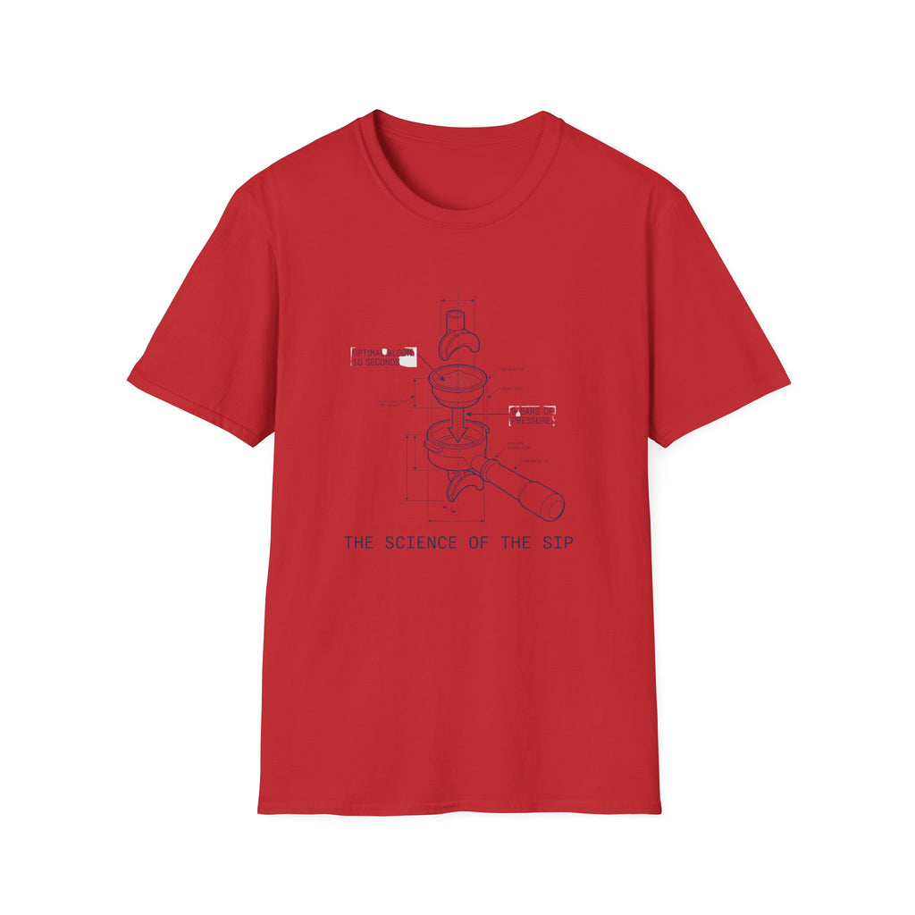 Coffee Diagram T-Shirt — "The Science of the Sip" Espresso Blueprint Tee