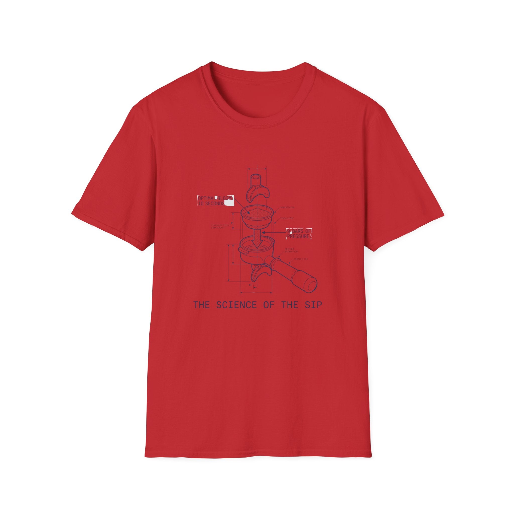 Coffee Diagram T-Shirt — "The Science of the Sip" Espresso Blueprint Tee