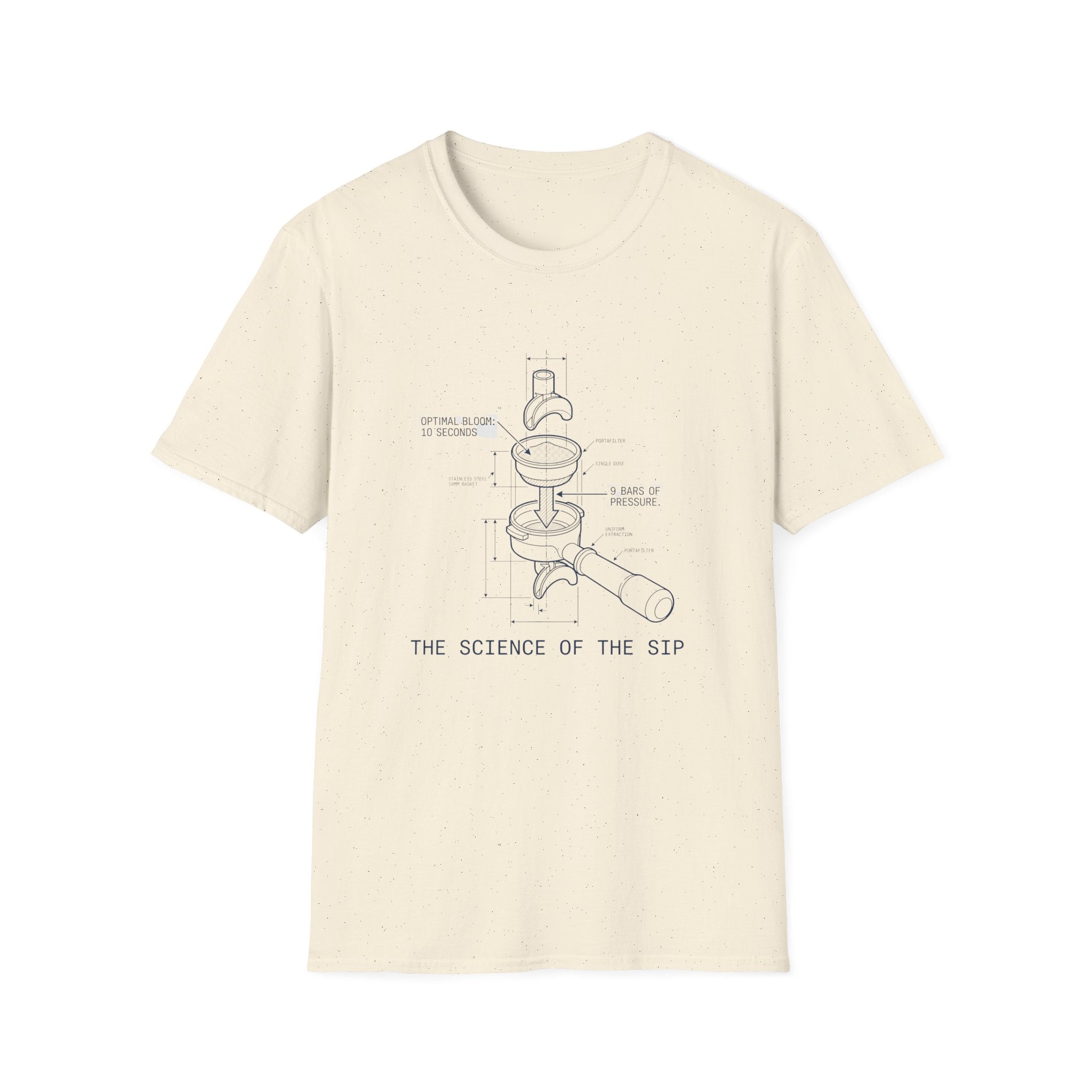 Coffee Diagram T-Shirt — "The Science of the Sip" Espresso Blueprint Tee