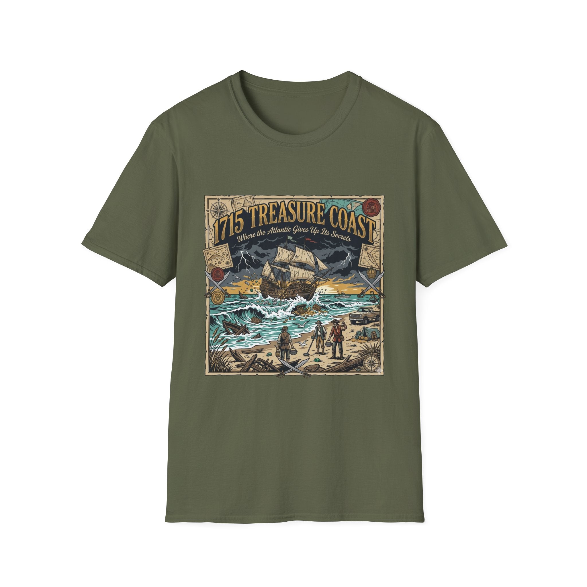 Treasure Coast 1715 Vintage Ship T-Shirt