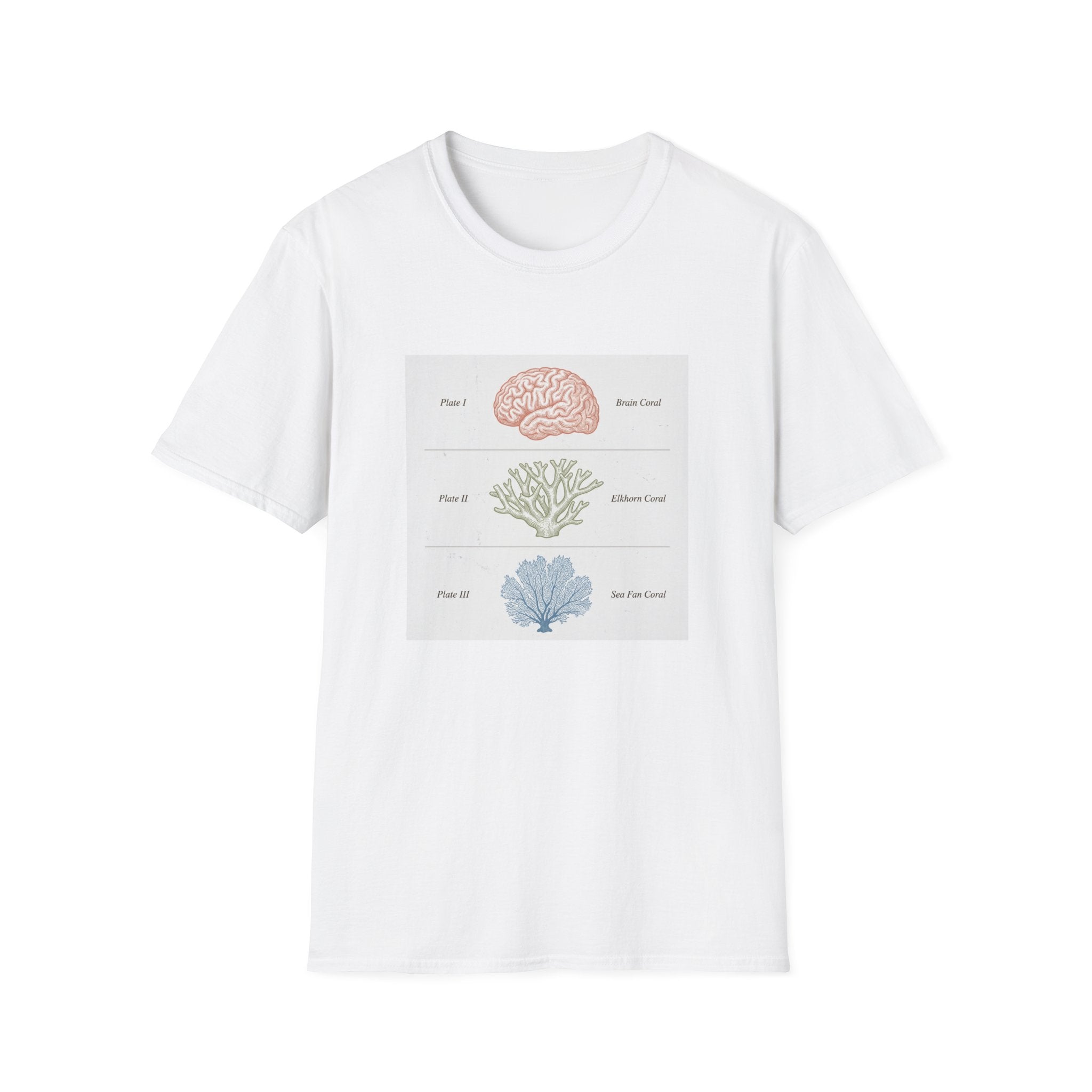 Brain, Coral, Sea Life T-Shirt – "Plant It, Grow It, Love It" Ocean Anatomy Tee