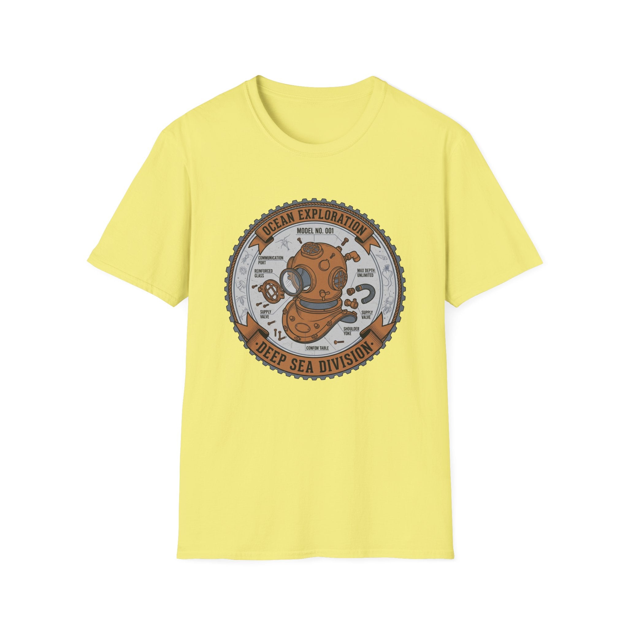 Deep Sea Division T-Shirt — Ocean Exploration Vintage Diving Helmet Tee