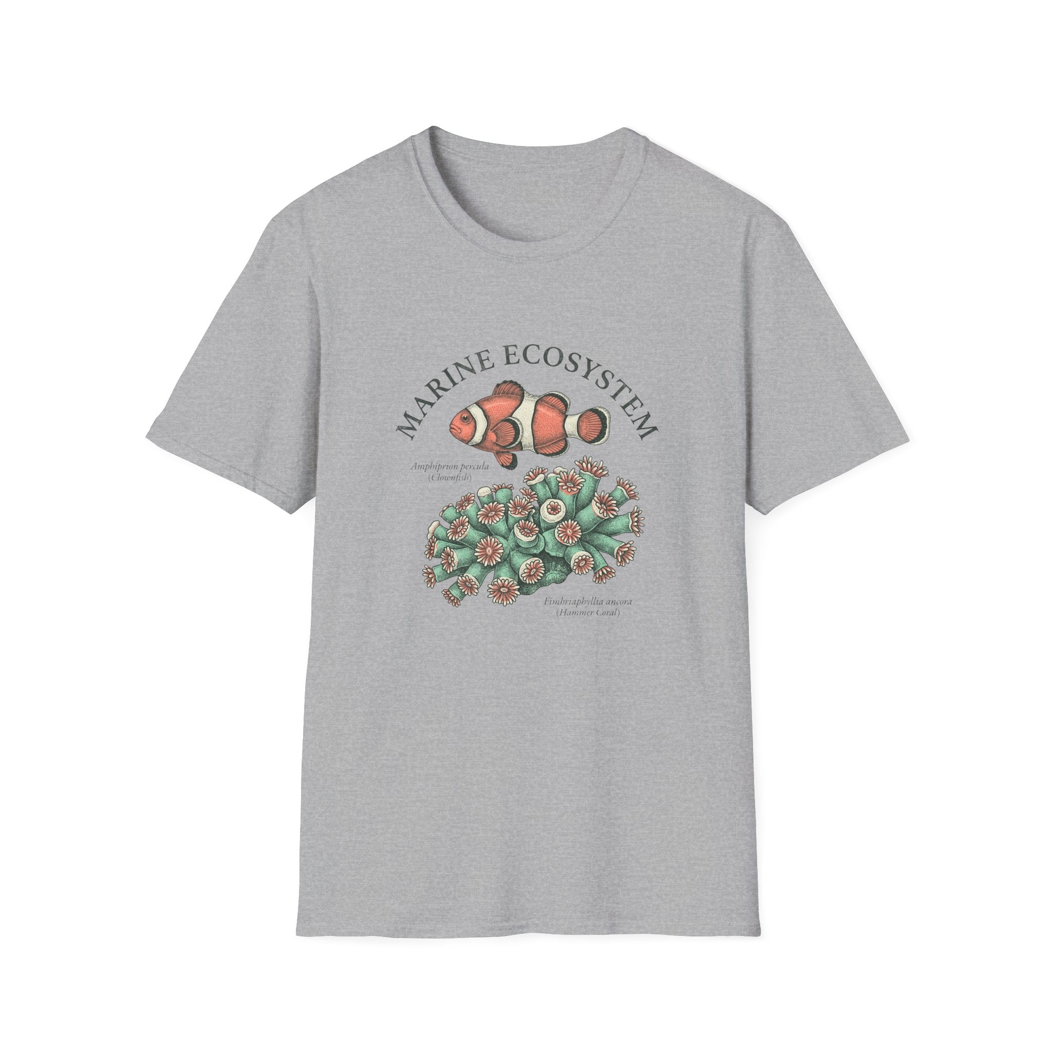 Marine Ecosystem Clownfish & Coral T-Shirt
