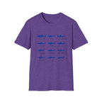 Shark Species Chart T-Shirt – Illustrated Blue Sharks Tee