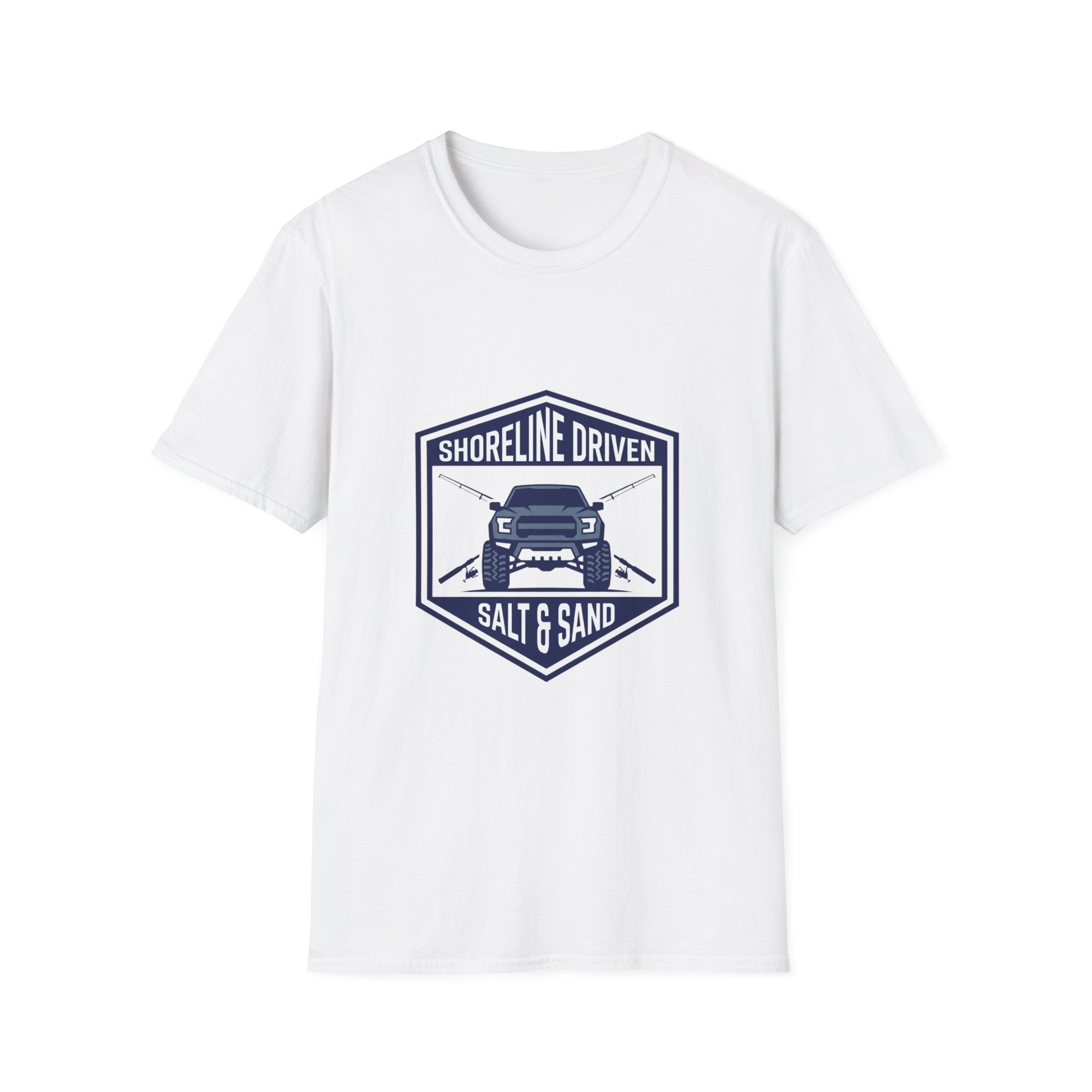 Shoreline Driven Salt & Sand T-Shirt — Coastal 4x4 Beach Adventure Tee