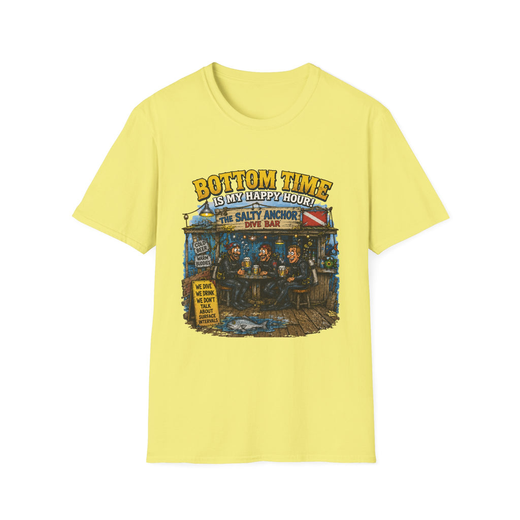 Bottom Time Is My Happy Hour T-Shirt — Salty Anchor Dive Bar Graphic Tee