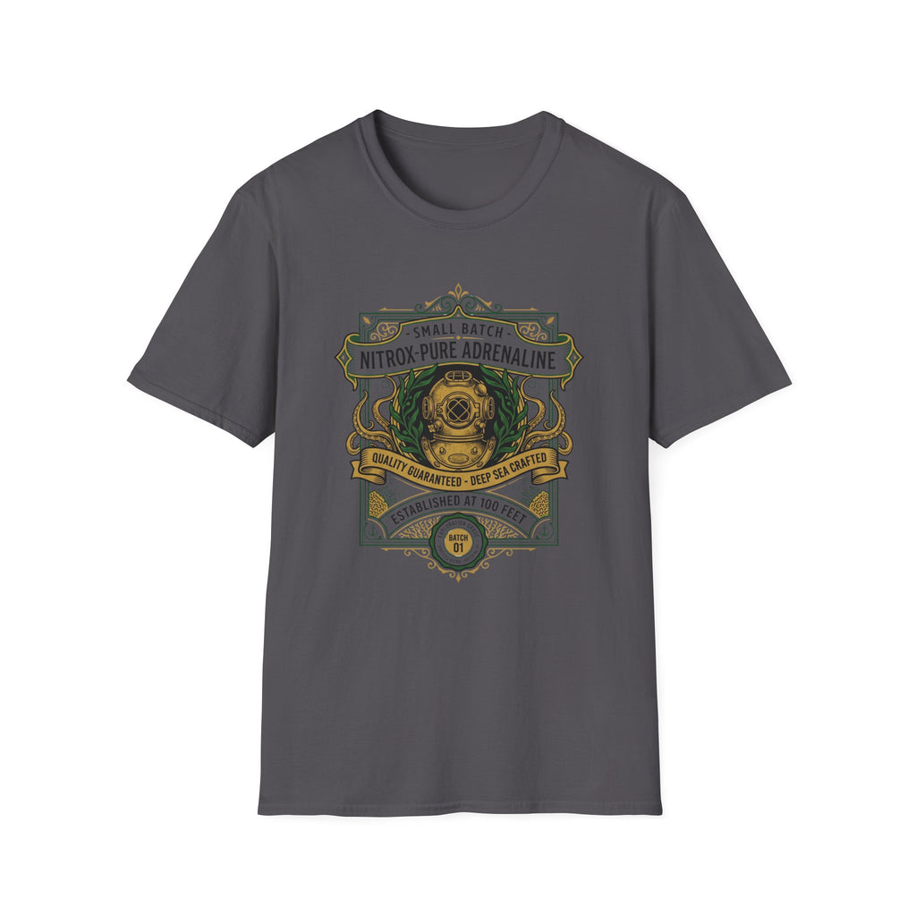 Nitrox Pure Adrenaline Graphic T-Shirt — Vintage Diving Emblem Tee