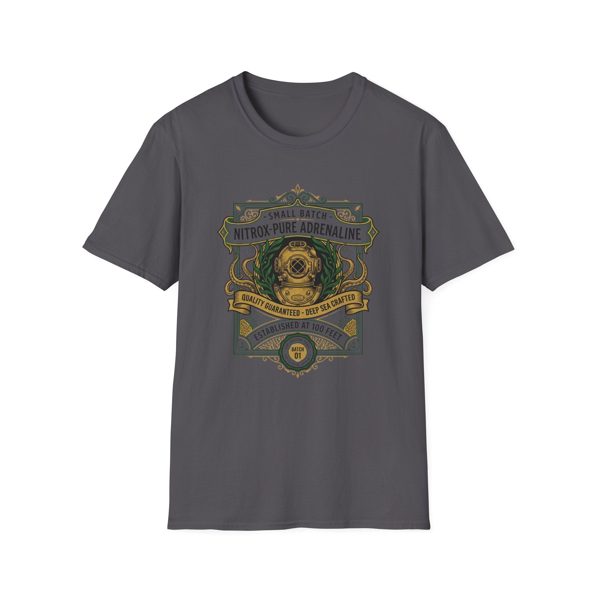 Nitrox Pure Adrenaline Graphic T-Shirt — Vintage Diving Emblem Tee