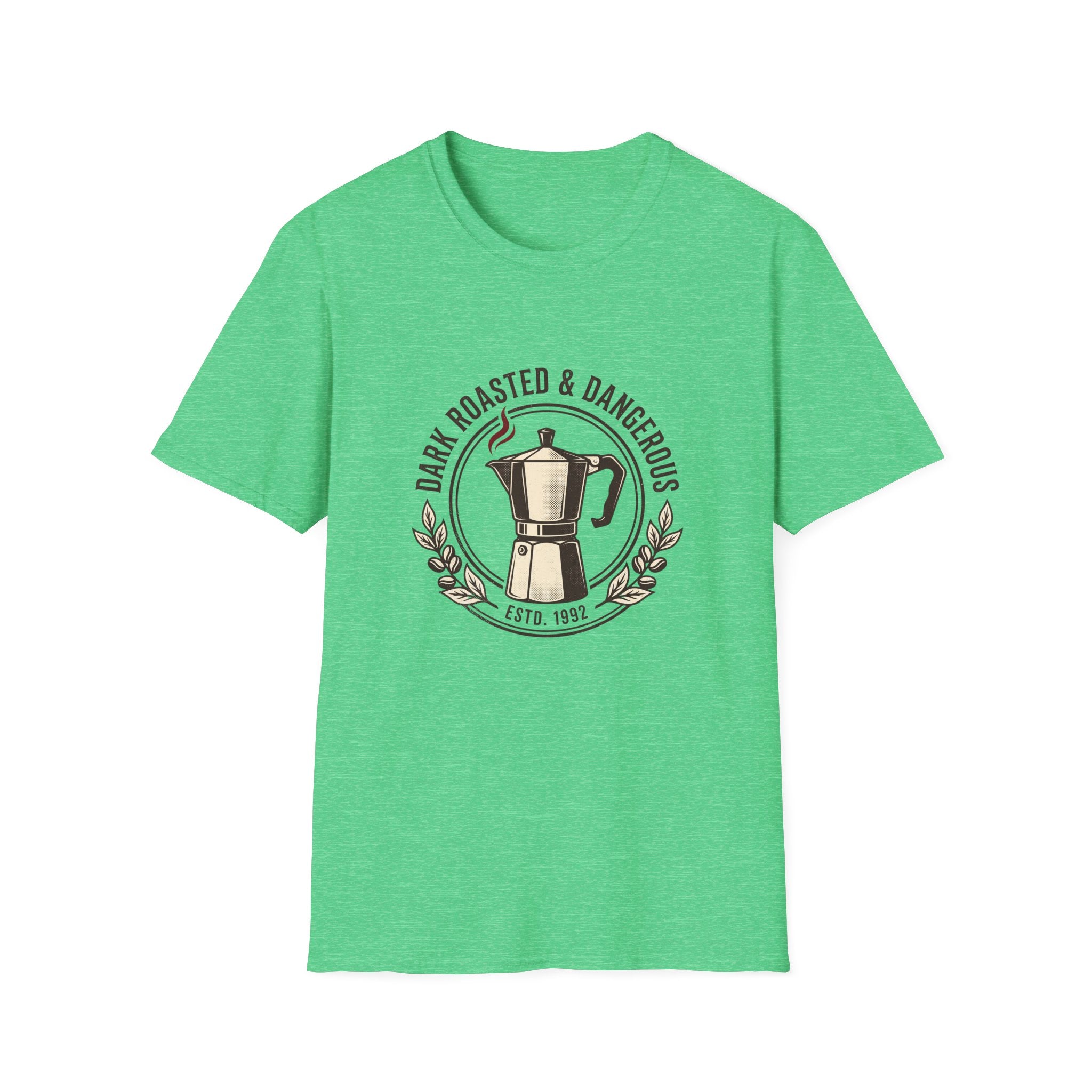 Moka Pot Tee — "Dark Roasted & Dangerous" Coffee T-Shirt
