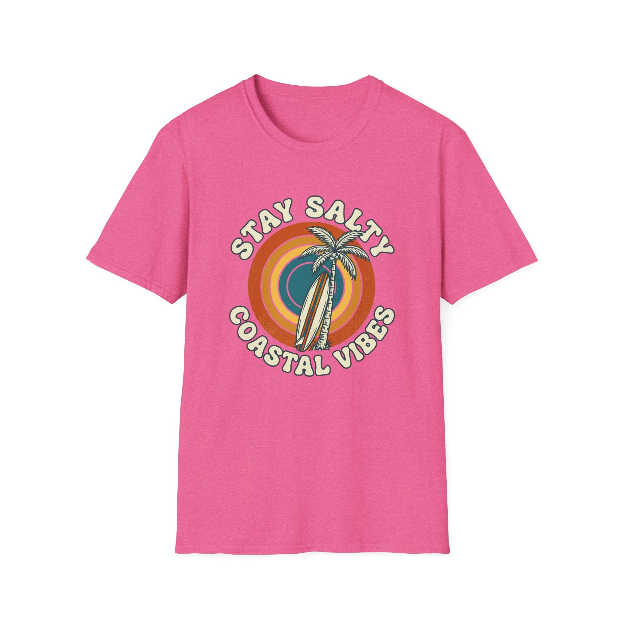 Stay Salty Coastal Vibes T-Shirt — Retro Palm Beach Graphic Tee