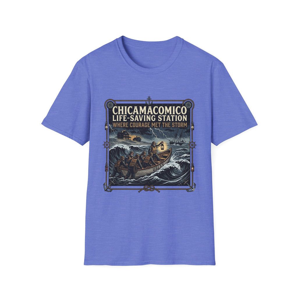 Chicamacomico Life‑Saving Station T-Shirt — 'Where Courage Met the Storm' Vintage Rescue Tee