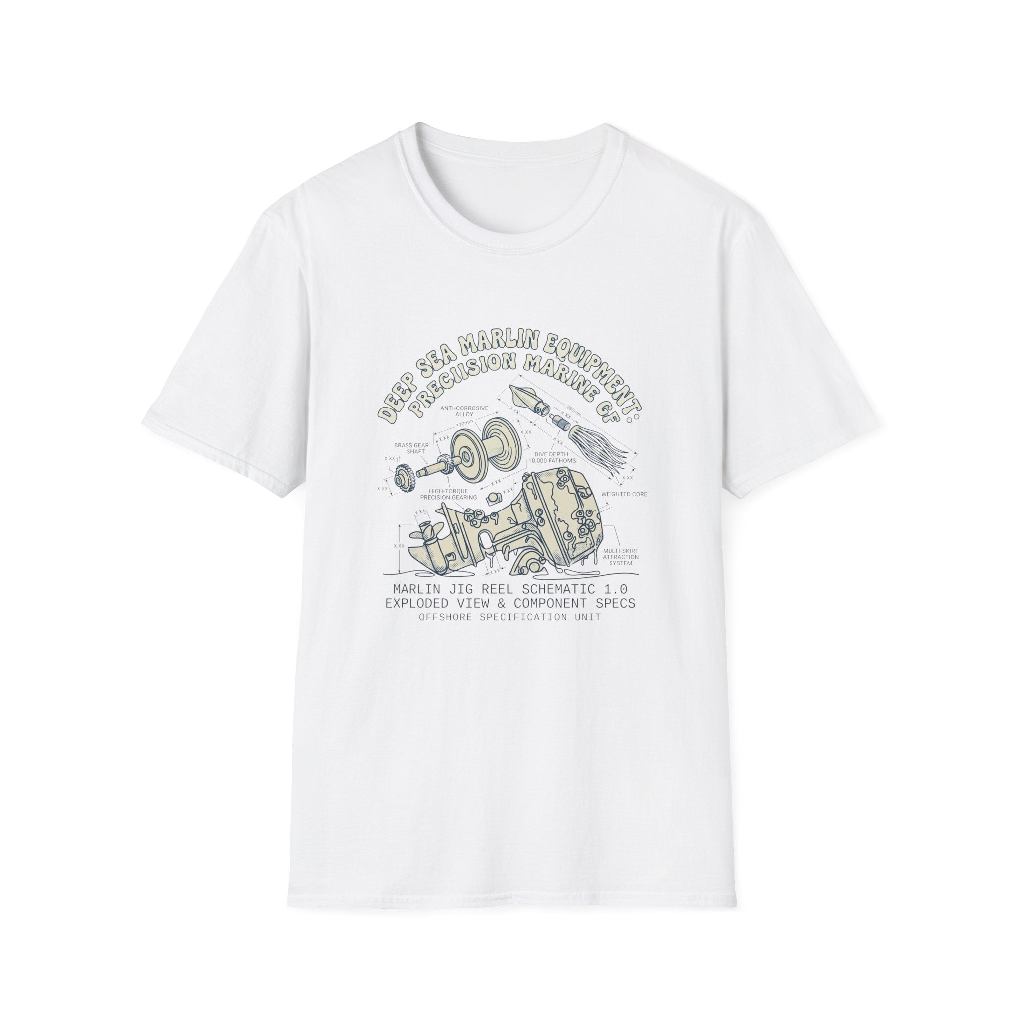 Vintage Space Capsule Diagram T-Shirt — Apollo Rocket Science Illustration Tee