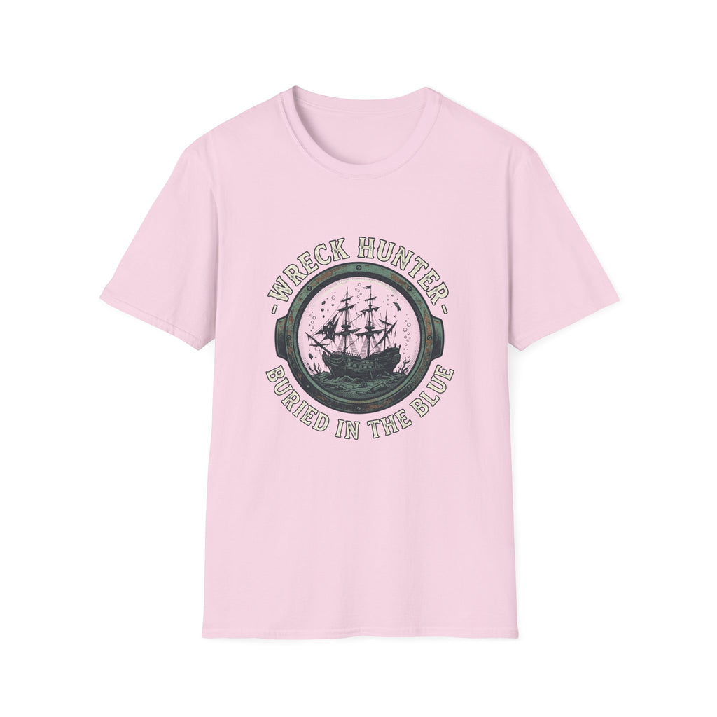 Wreck Hunter T‑Shirt — 'Buried in the Blue' Vintage Shipwreck Design