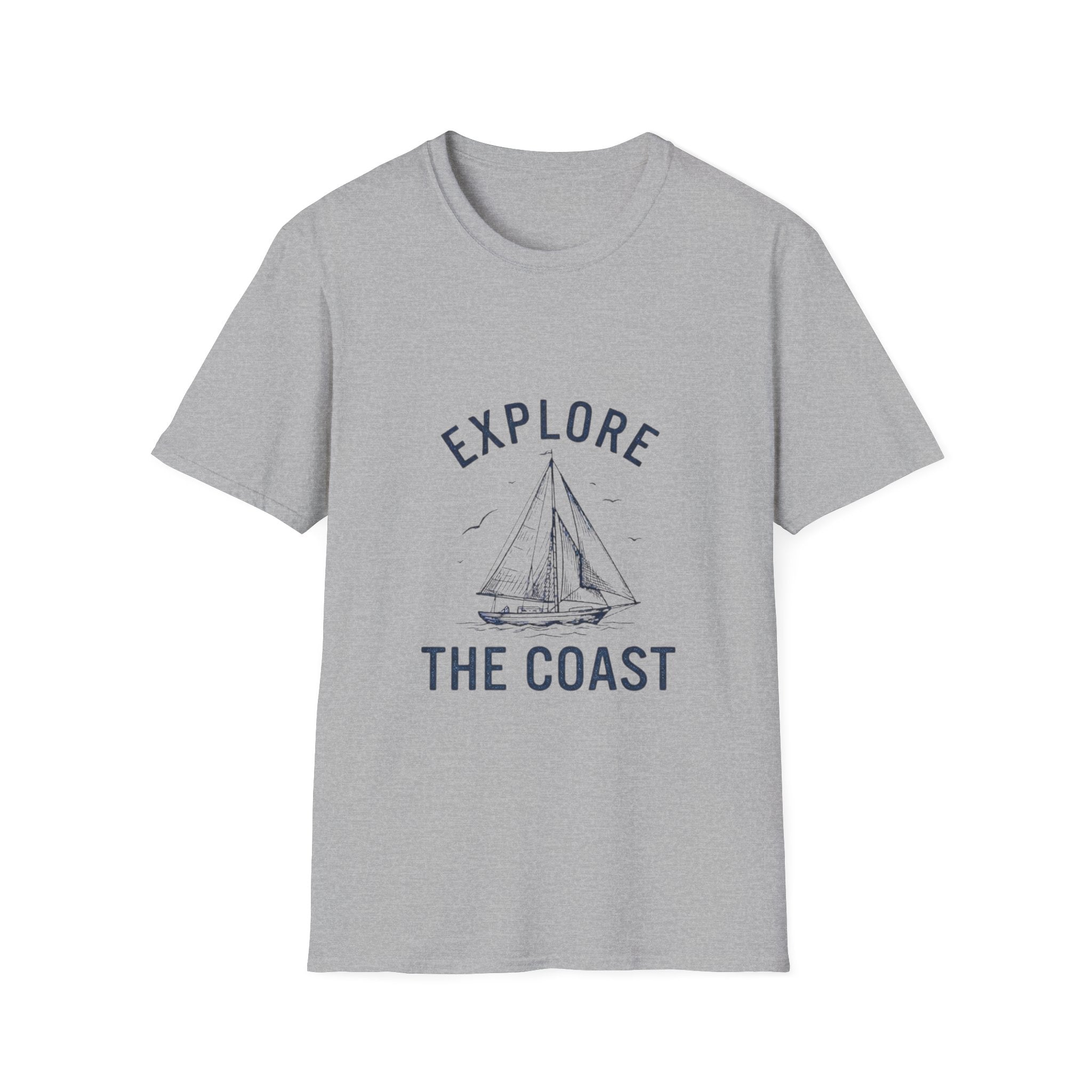 Explore The Coast Sailboat T-Shirt — Nautical Adventure Tee