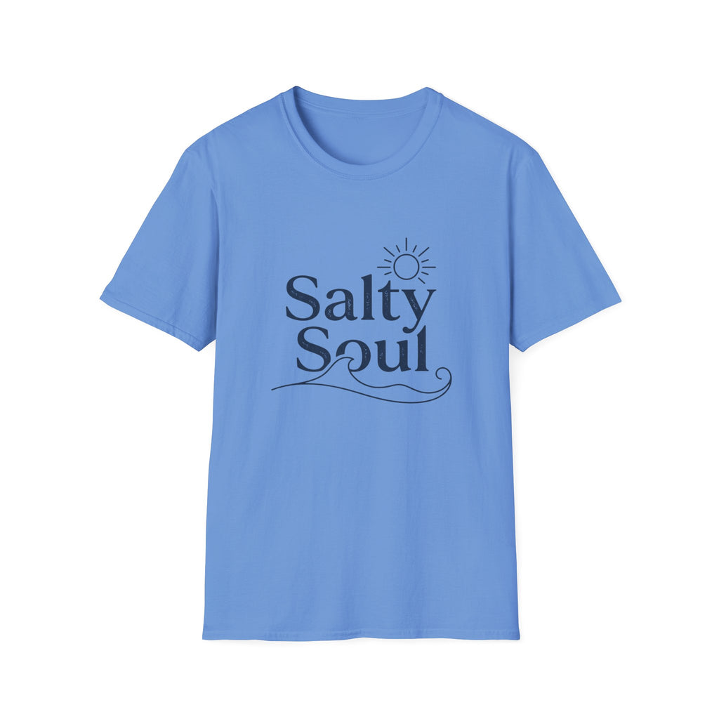 Salty Soul Beach T-Shirt — Nautical Sun & Wave Graphic Tee
