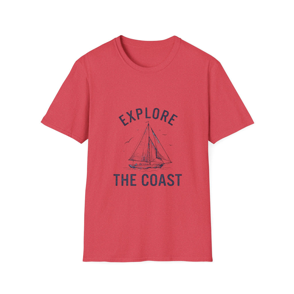 Explore The Coast Sailboat T-Shirt — Nautical Adventure Tee