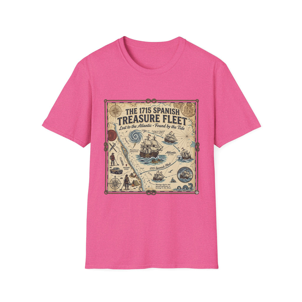 Treasure Fleet T-Shirt — 1715 Spanish Shipwreck Map Vintage Dive Tee