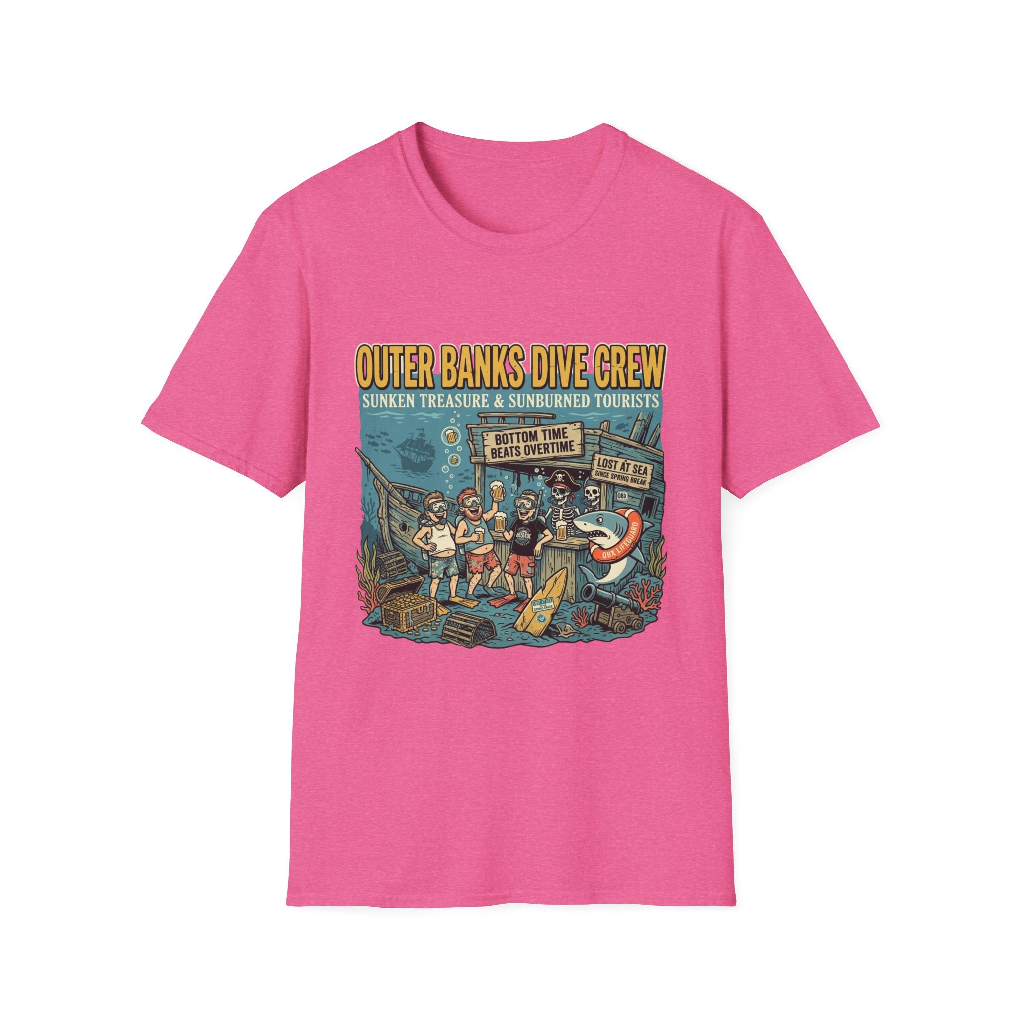 Outer Banks Dive Crew T-Shirt — Sunken Treasure & Sunburned Tourists