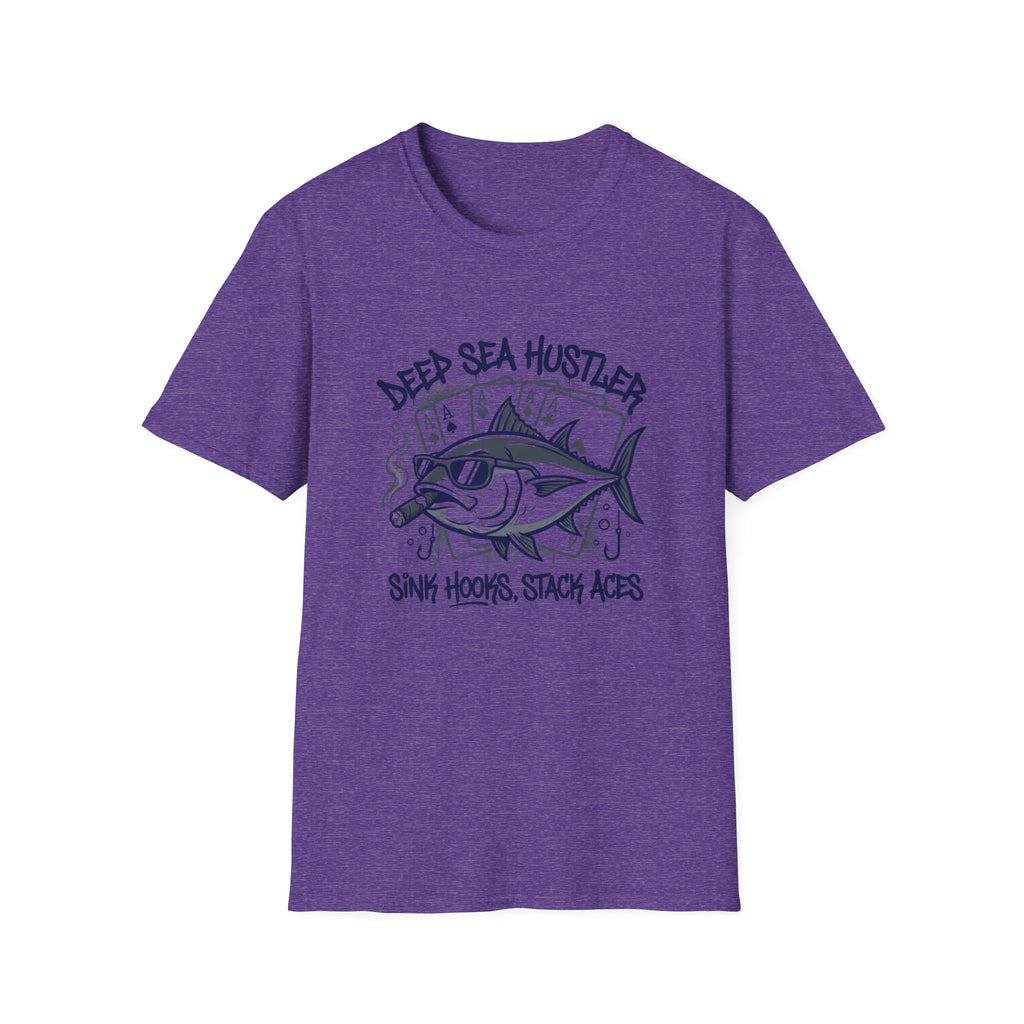 Deep Sea Hustler T-Shirt – "Sink Hooks, Stack Aces" Fishing Tee