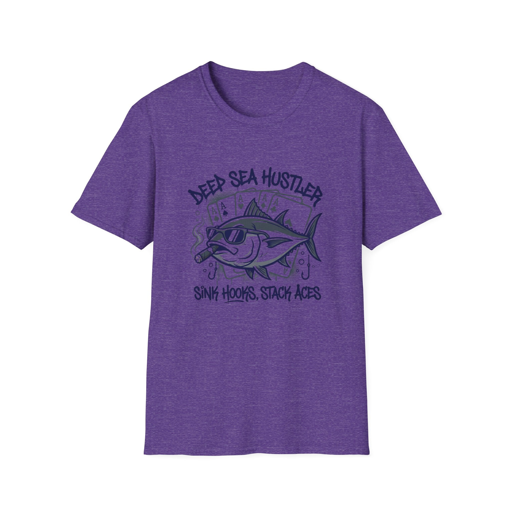 Deep Sea Hustler T-Shirt – "Sink Hooks, Stack Aces" Fishing Tee