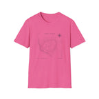 Island Map T-Shirt — Minimal Nautical Compass Tee