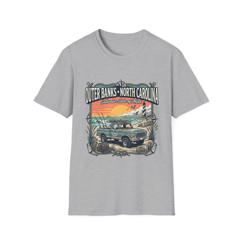 Outer Banks North Carolina T-Shirt — "Saltwater State of Mind" Beach Vintage Tee