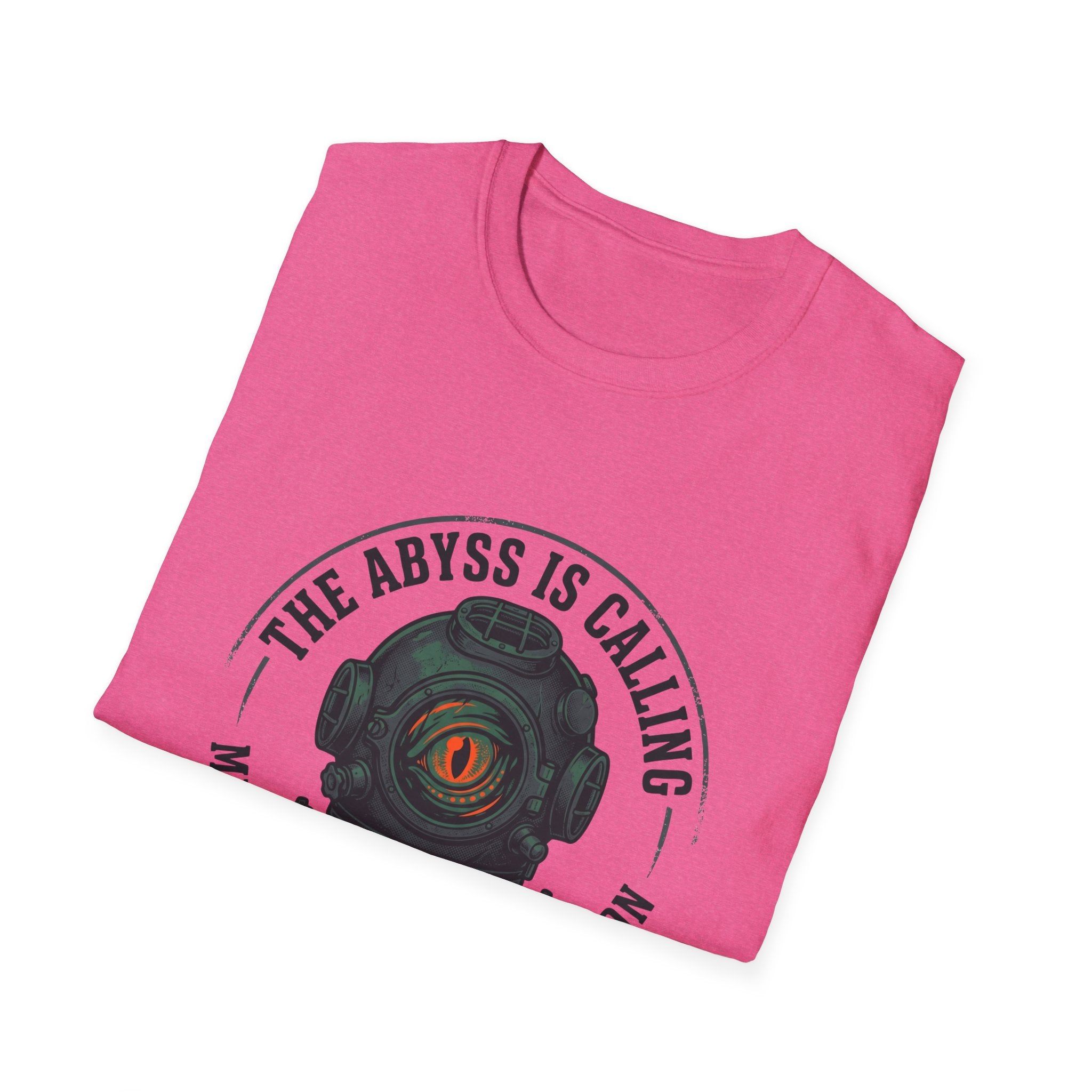 The Abyss Is Calling T-Shirt — Midnight Zone Diver Helmet Graphic Tee