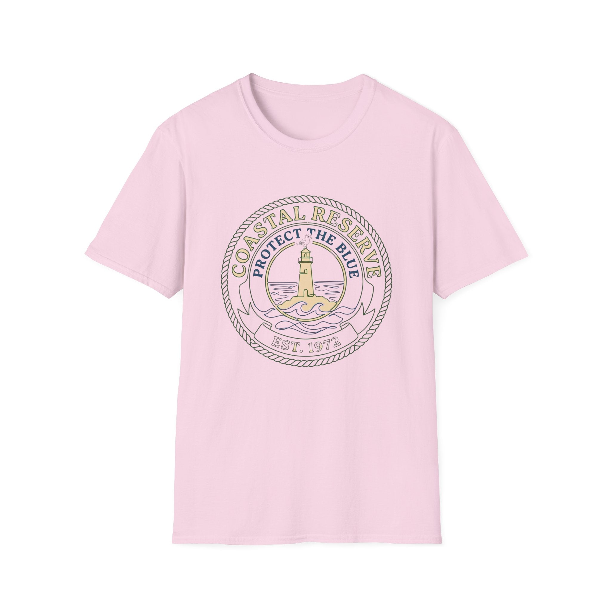 Coastal Reserve Lighthouse T-Shirt — "Protect the Blue" Ocean Conservation Tee