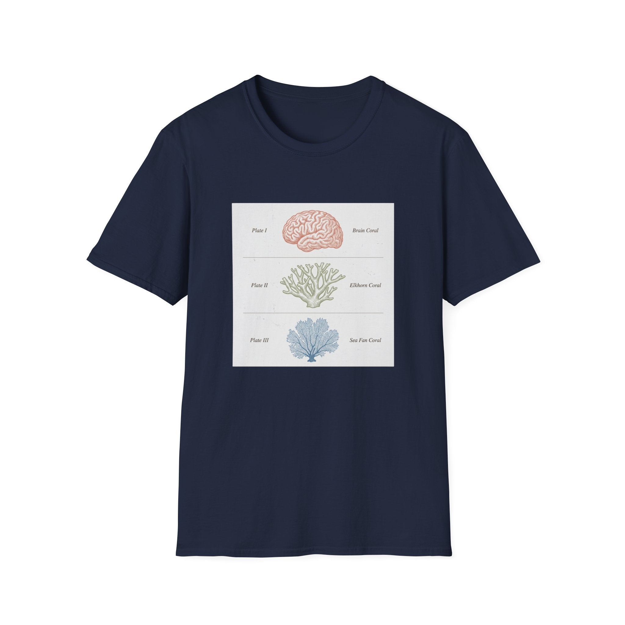 Brain, Coral, Sea Life T-Shirt – "Plant It, Grow It, Love It" Ocean Anatomy Tee